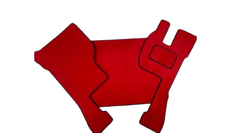 truck mats to fir the volvo fh ver 3 - large sqaure centre - in red 