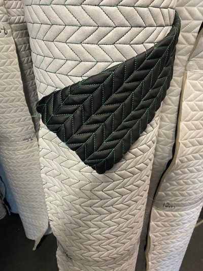 Quilted Vinyl - Clearance - Green- tyre -9.3m